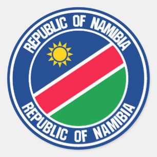 Namibia-RundEmblem Runder Aufkleber
