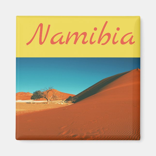 Namibia Sand Dune Landschaftsbild Magnet (Vorne)
