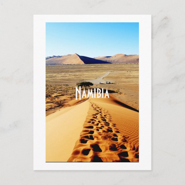Namibia Sand Dunes Landschaft Sossusvlei Postkarte (Vorderseite)