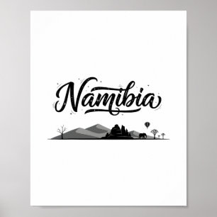 Namibia Skyline Reise Urlaub Outfits  Poster