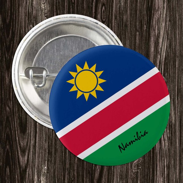 Namibia-Taste, patriotische namibische Flaggenmode Button (Von Creator hochgeladen)