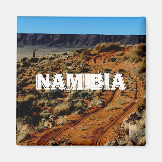 Namibia Tirool Namib Wüste Landschaft Roter Boden Magnet (Vorne)