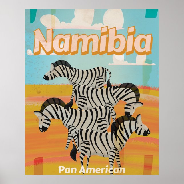 Namibia Vintage Travel Poster (Vorne)