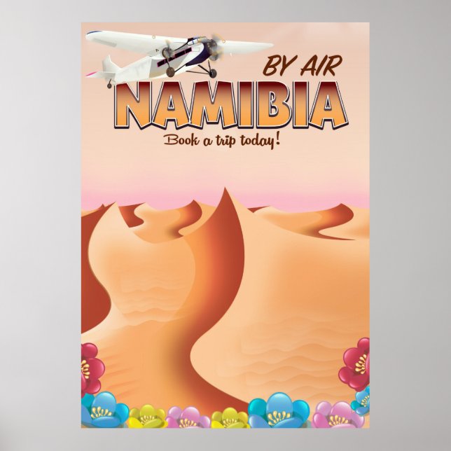 Namibia Vintages Flugplakat. Poster (Vorne)
