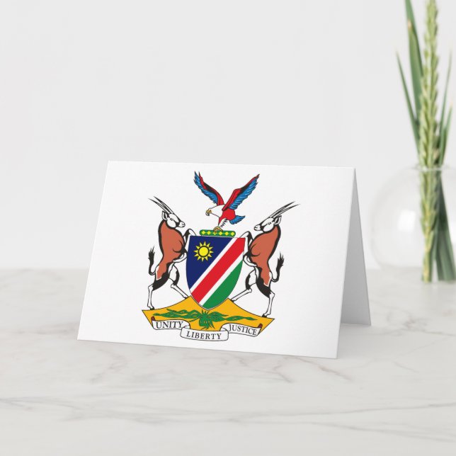 Namibia-Wappen-Grußkarte Karte (Vorderseite)