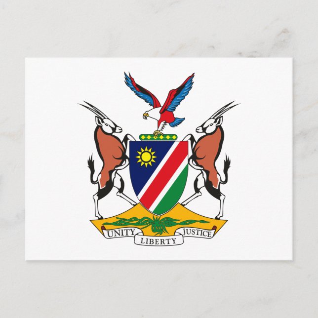Namibia-Wappen Postkarte (Vorderseite)