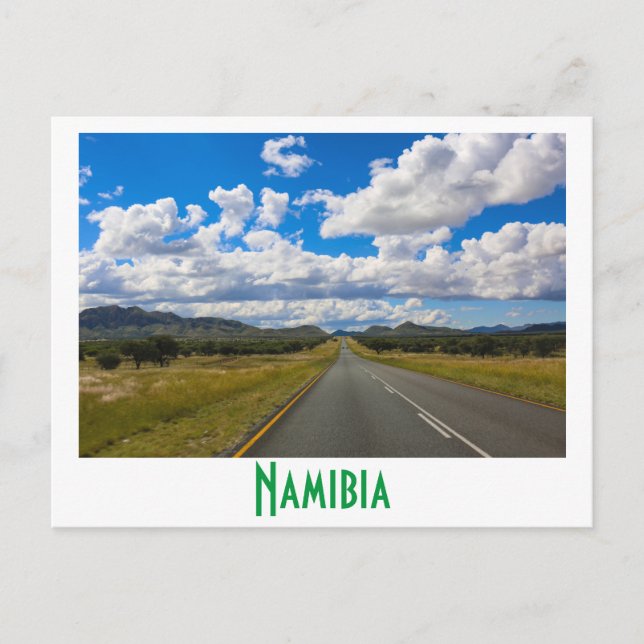 Namibia Windhoek Road Landschaftsbild Postkarte (Vorderseite)