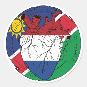 Namibian Namibia Koningsdag Niederlande Runder Aufkleber