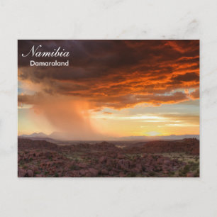 Namibie - Damaraland orage carte postale