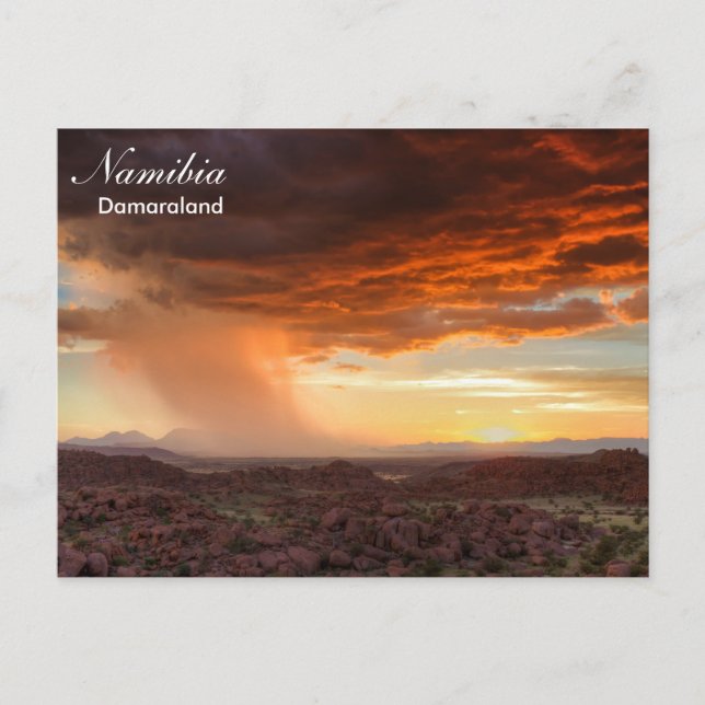 Namibie - Damaraland orage carte postale (Devant)