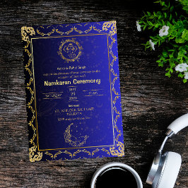 Namkaran Namemony Golden Elements Einladung