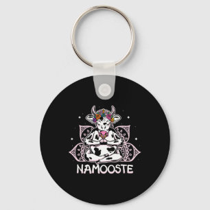 Namooste meditierende Kuh Yoga Meditation Namaste Schlüsselanhänger