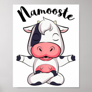 Namoostee Kuh-Shirt Frauen Mädchen Kuhliebhaber-Ge Poster