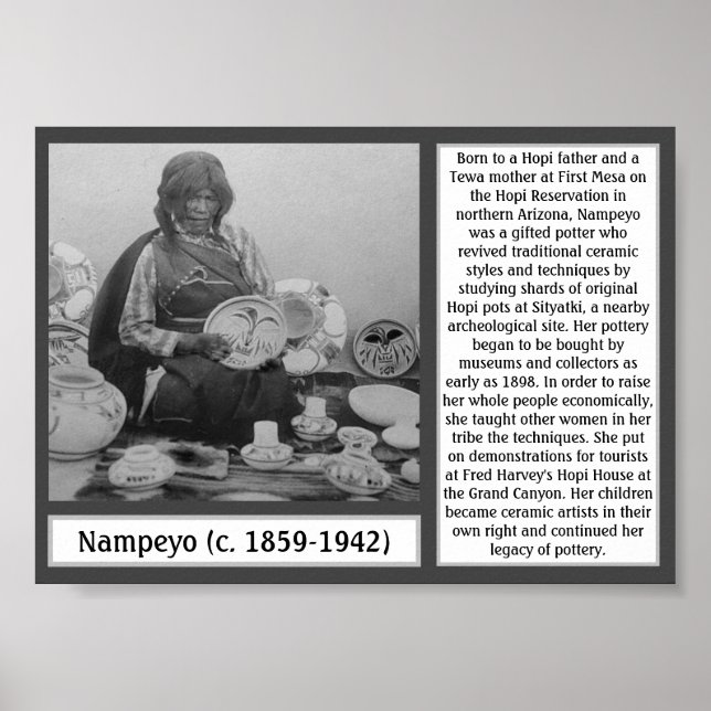 Nampeyo Pottery Native American Hopi Südwest Poster (Vorne)