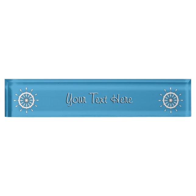 Namplate - Weiße Helfer mit Text Namensplakette (Vorderseite)
