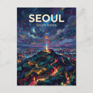 Namsan-Berg Südkorea Postkarte