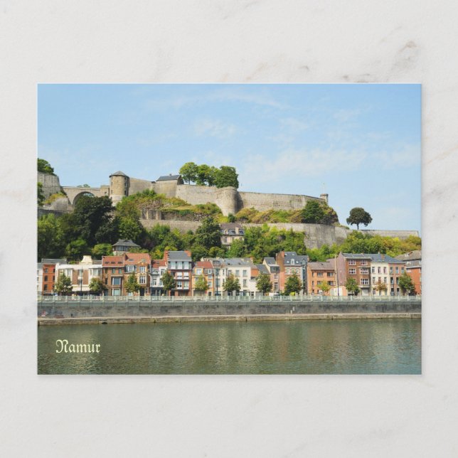 Namur, Belgien von der Maas Postkarte (Vorderseite)
