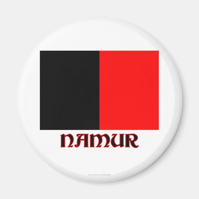 Namur-Flag mit Name Magnet (Vorne)