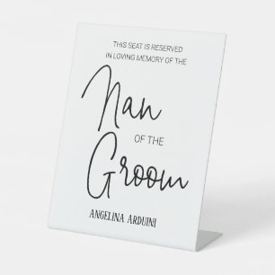 Nan der Groom Gedenkstätte vorbehaltene Hochzeit d Sockelschild