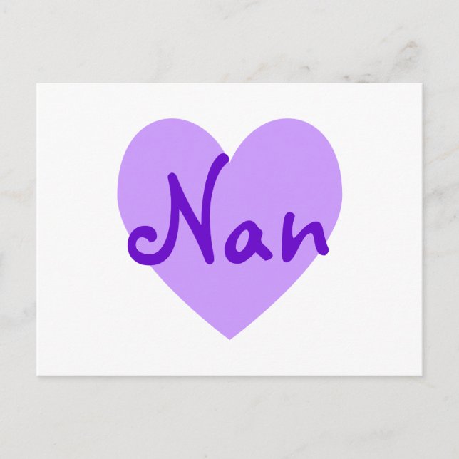 Nan in Lila Postkarte (Vorderseite)