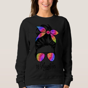 Nan Life Messy Hair Bun Gefärbte Krawatte Frauen M Sweatshirt