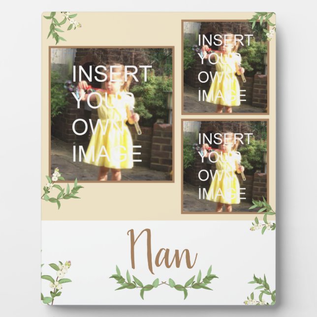 Nan Personalisiert Multi Foto Fotoplatte (Vorderseite)