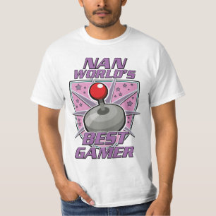 Nan World's best Gamer Retro-Logo T-Shirt