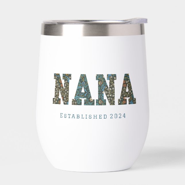 Nana année customisée - Mug à café fleuri tendance (Gauche)