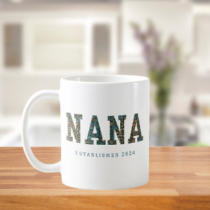 Nana année customisée - Mug à café fleuri tendance