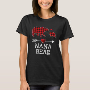Nana Bear Buffalo Kariert Red Buffalo Karierte Fam T-Shirt
