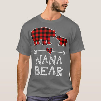 Nana Bear Christmas Pajama Roter Kariert Buffalo F T-Shirt
