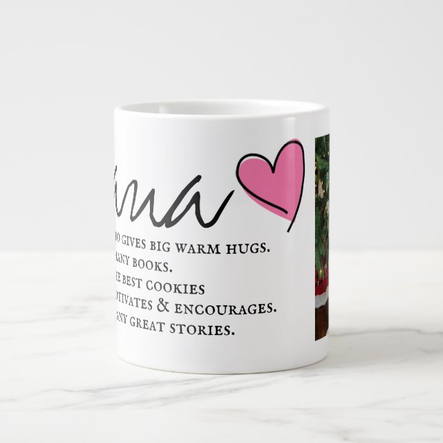 Nana-Beschreibung-Tasse mit Bild Jumbo-Tasse (Vorderseite)
