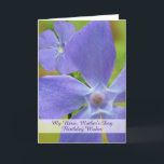 Nana Birthday am Muttertag Vinca Bloom Karte<br><div class="desc">Ein Foto blühender Vinca wird an diesem Geburtstag auf dem Papier der Mutter für eine Nana-Grußkarte gezeigt. Art,  Bild und Vers Copyright © Shoaff Ballanger Studios,  2024.</div>