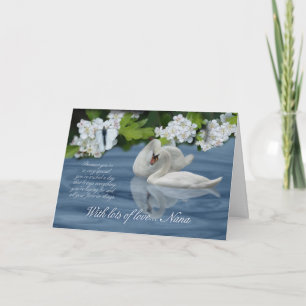 Nana Birthday Card - Swans Karte