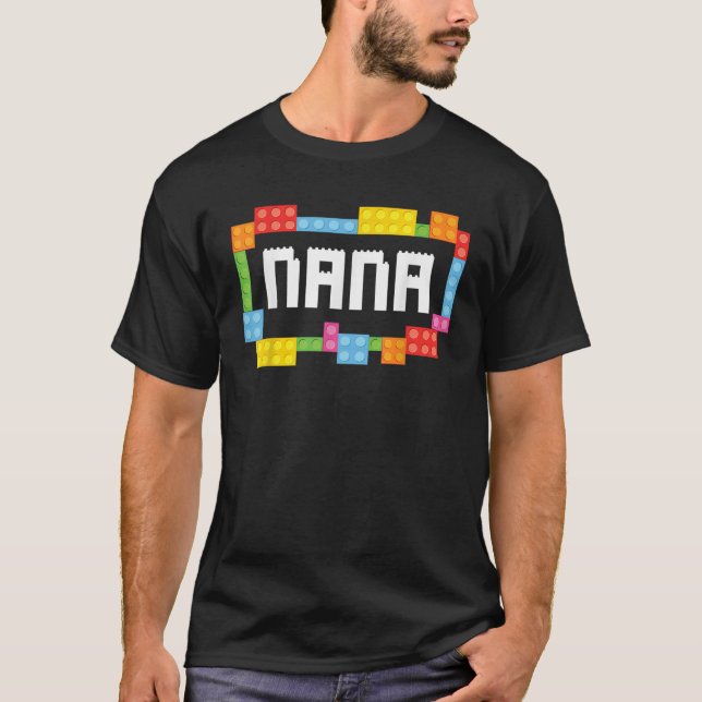 Nana Bricks Blocks Gebäude Family T-Shirt (Vorderseite)