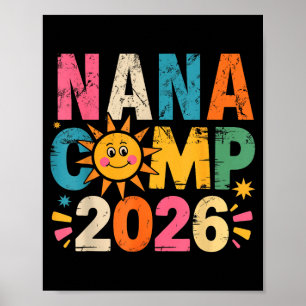 Nana Camp 2026 Familienurlaub Sommer-Camping-Crew Poster