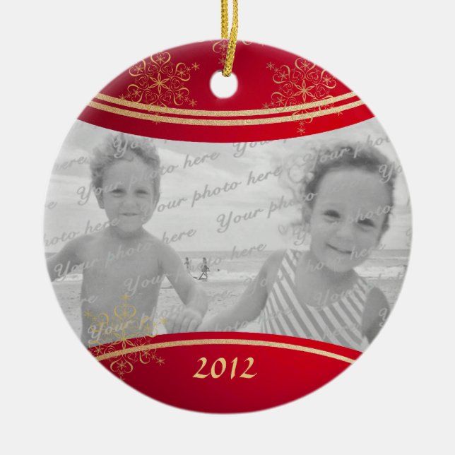 Nana Christmas Foto Frame Keramik Ornament (Vorne)