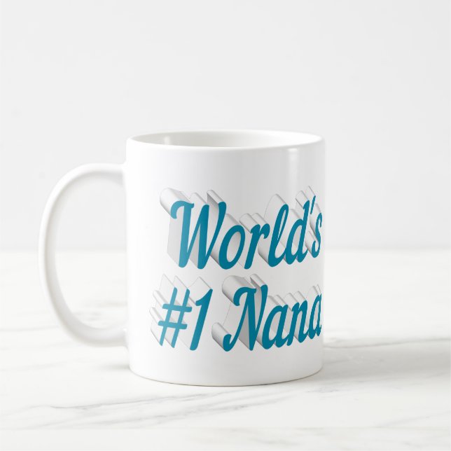 Nana ciel bleu demi-texte tasse de café (Gauche)