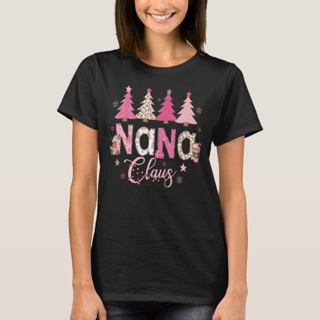 Nana Claus Christmas Family Matching Xmas Light Tr T-Shirt (Vorderseite)