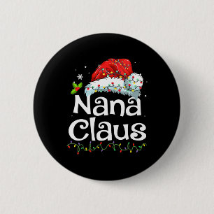 Nana Claus Christmas Pajama Familie Matching Xmas Button