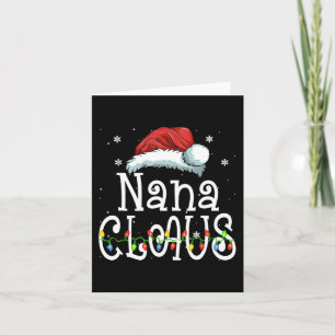 Nana Claus Christmas Pajama Familie Matching Xmas Karte