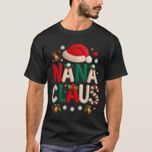 Nana Claus Gestrickte Design Oma Pyjama Familie Ma T-Shirt