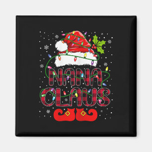 Nana Claus Merry Christmas Buffalo Karierte Weihna Magnet