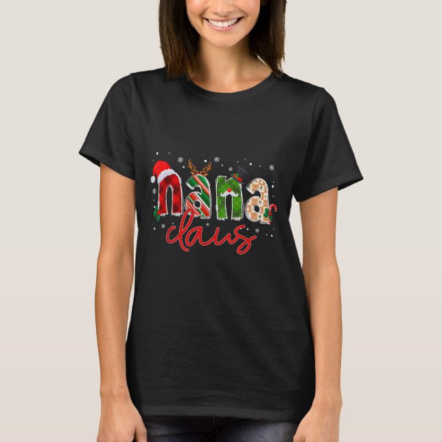 Nana Claus Santa Claus Family Matching Christmas P T-Shirt (Vorderseite)
