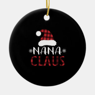 Nana Claus Shirt Kariert Shirts Nana Weihnachtsfei Keramik Ornament