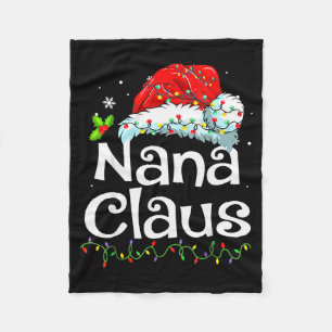 Nana Claus Weihnachts-Pyjama-Familie passend Xmas Fleecedecke
