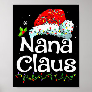 Nana Claus Weihnachts-Pyjama-Familie passend Xmas  Poster