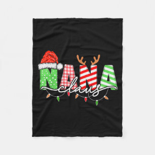 Nana Claus Weihnachtsbeleuchtung Pyjama-Familienma Fleecedecke