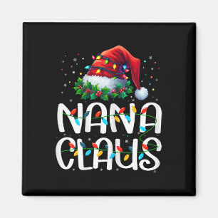 Nana Claus Weihnachtslicht-Pyjama-Familien-Matchin Magnet