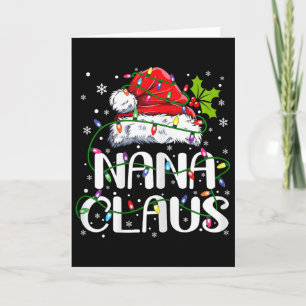Nana Claus Weihnachtslichter-Pyjama-Familien-Match Karte